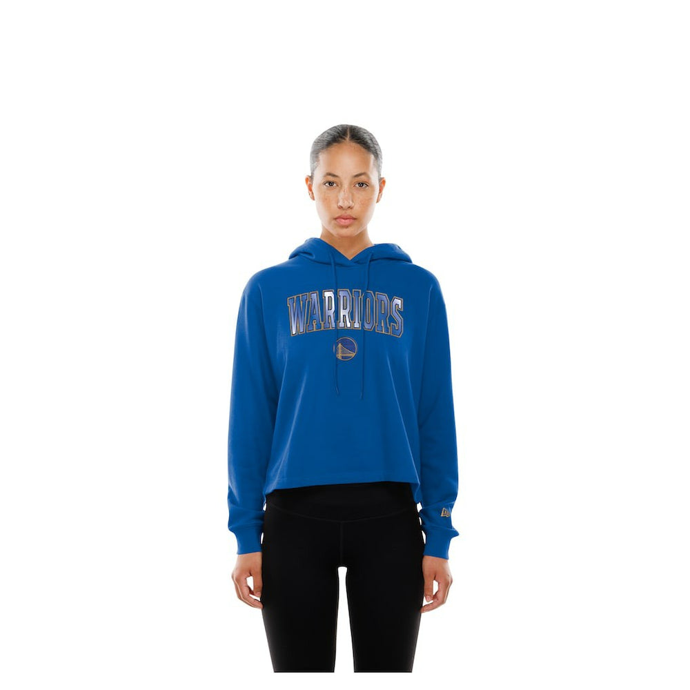 New Era - Golden State Warriors Women's Glam Game Open Back Hoodie - Royal