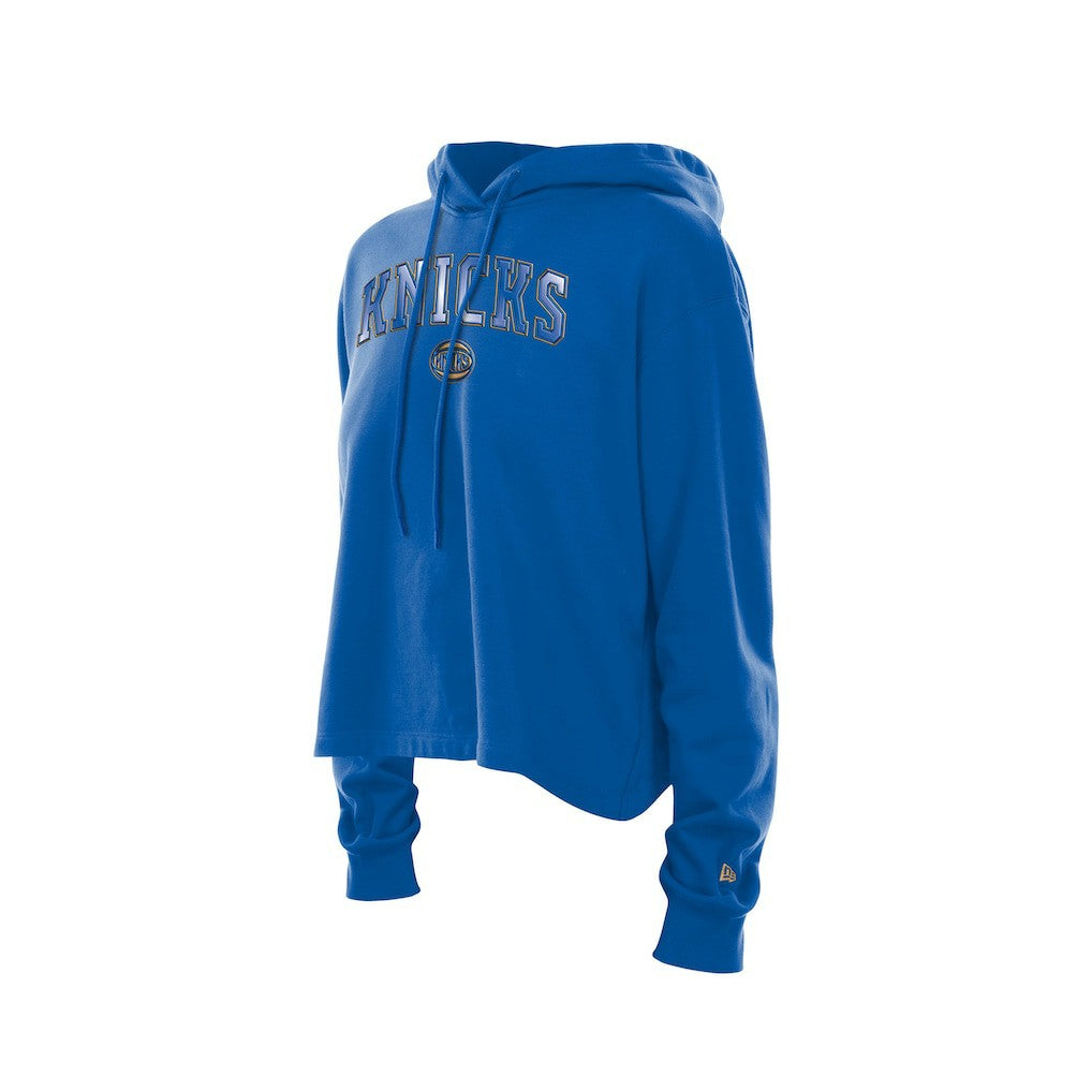 New Era - New York Knicks Women's Glam Game Open Back Hoodie - Blue