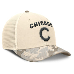 Chicago Cubs Nike Camo Natural Pack Rise Adjustable Trucker Hat for sale