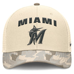 Miami Marlins Nike Camo Natural Pack Rise Adjustable Trucker Hat Online