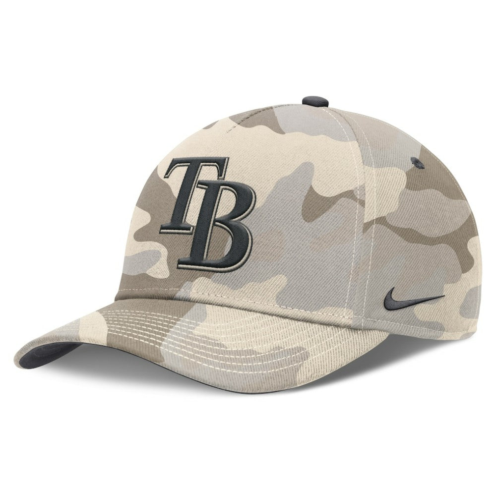 Tampa Bay Rays Nike Camo Pack Rise Adjustable Hat discount