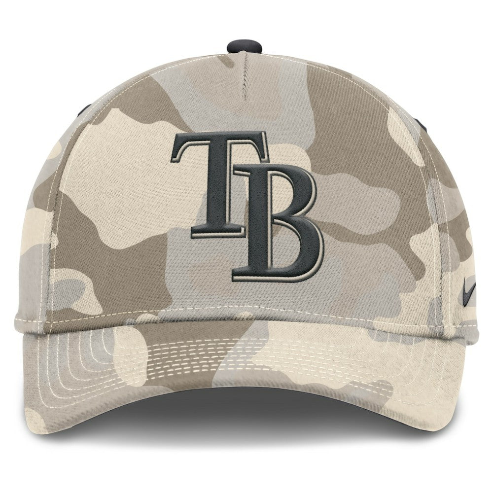Tampa Bay Rays Nike Camo Pack Rise Adjustable Hat discount