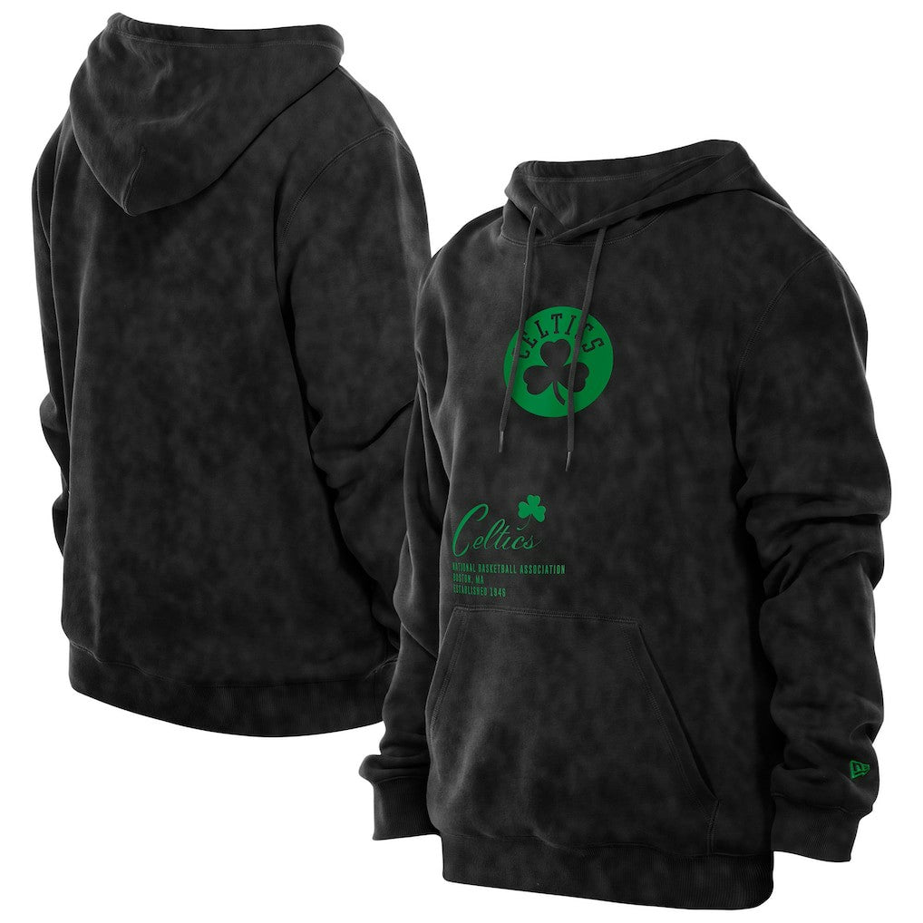 New Era - Boston Celtics Sport Night Mineral Wash Pullover Hoodie - Black