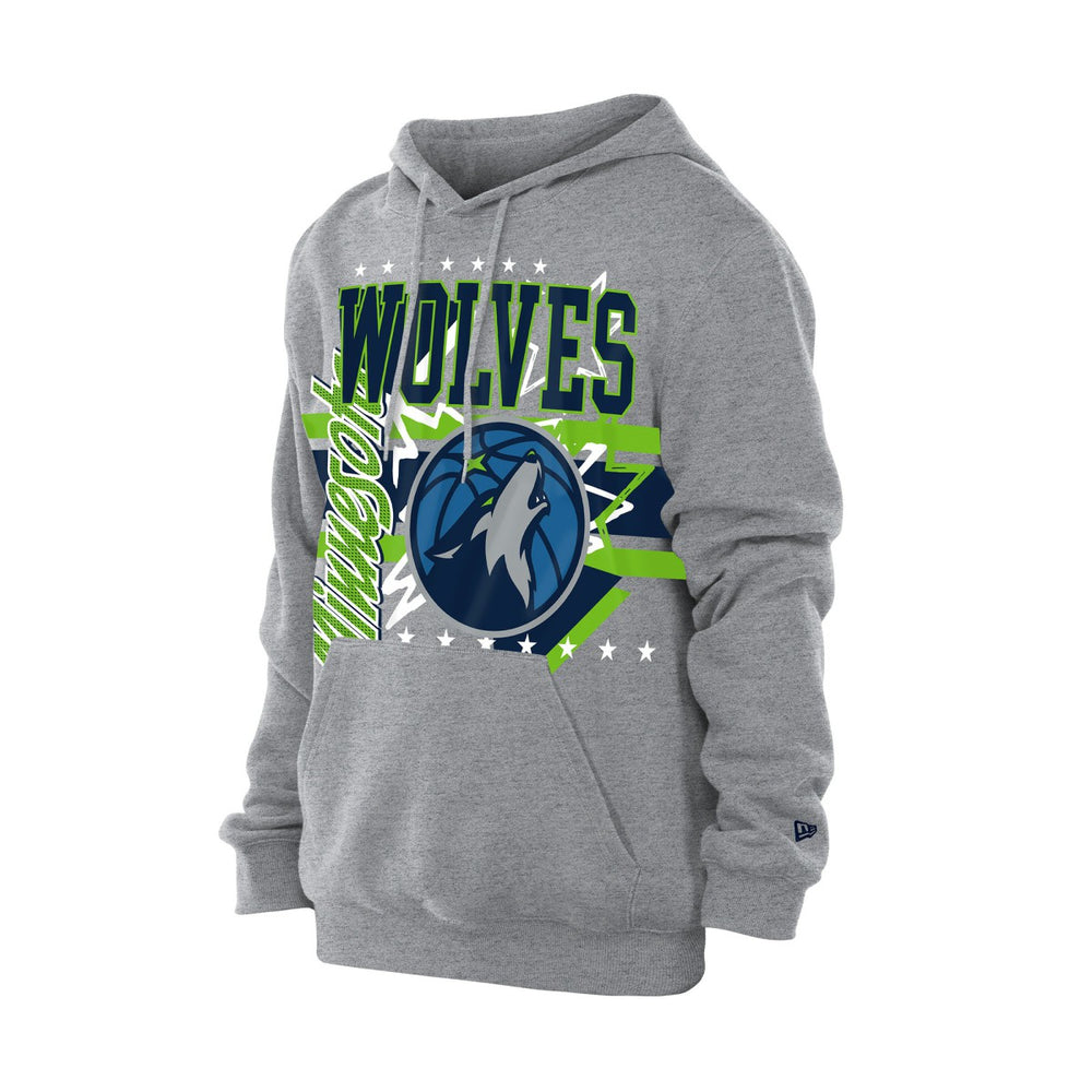 New Era - Minnesota Timberwolves Injection Sport Classics Fleece Hoodie - Heather Gray