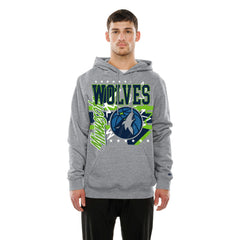 New Era - Minnesota Timberwolves Injection Sport Classics Fleece Hoodie - Heather Gray
