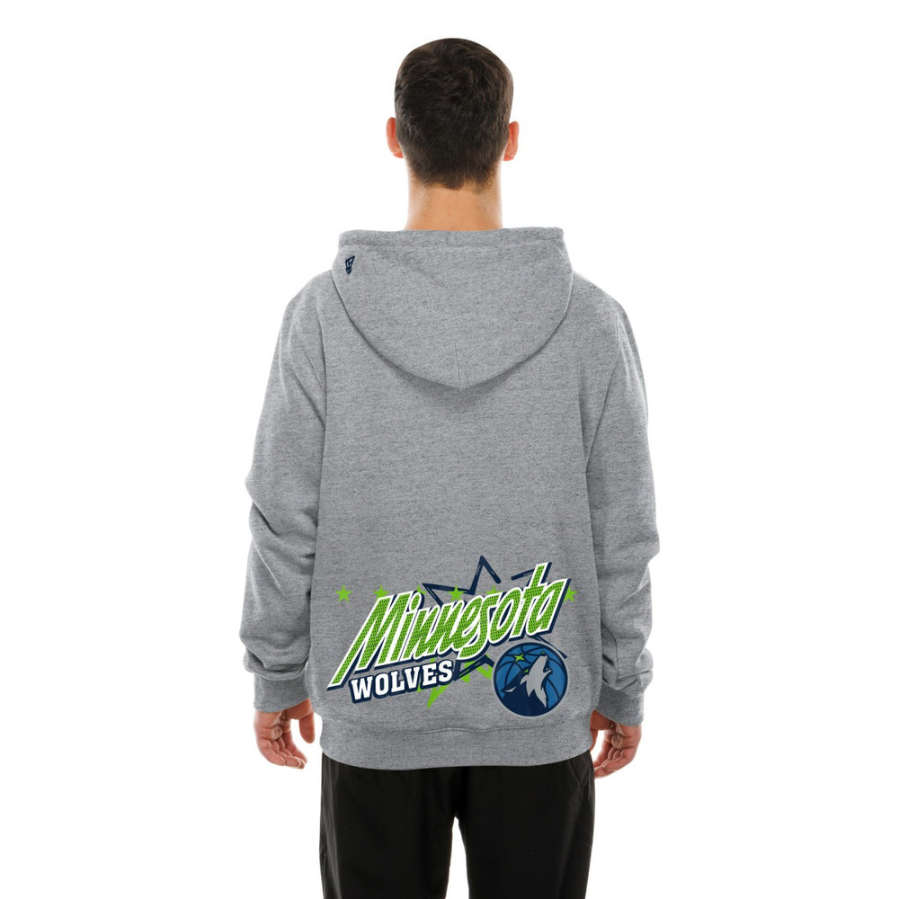 New Era - Minnesota Timberwolves Injection Sport Classics Fleece Hoodie - Heather Gray
