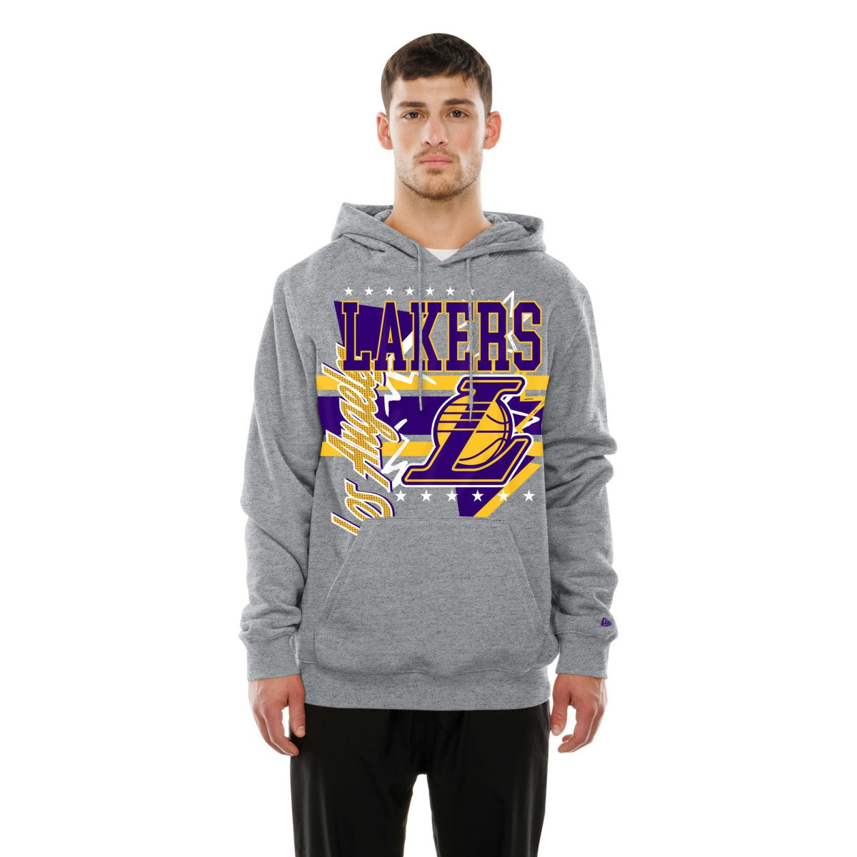 New Era - Los Angeles Lakers Injection Sport Classics Fleece Hoodie - Heather Gray