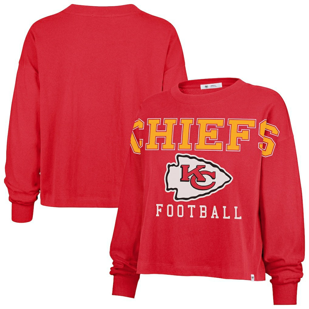 Kansas City Chiefs '47 Women's Outreach City Oversized Long Sleeve T-Shirt Red - 47 brand
