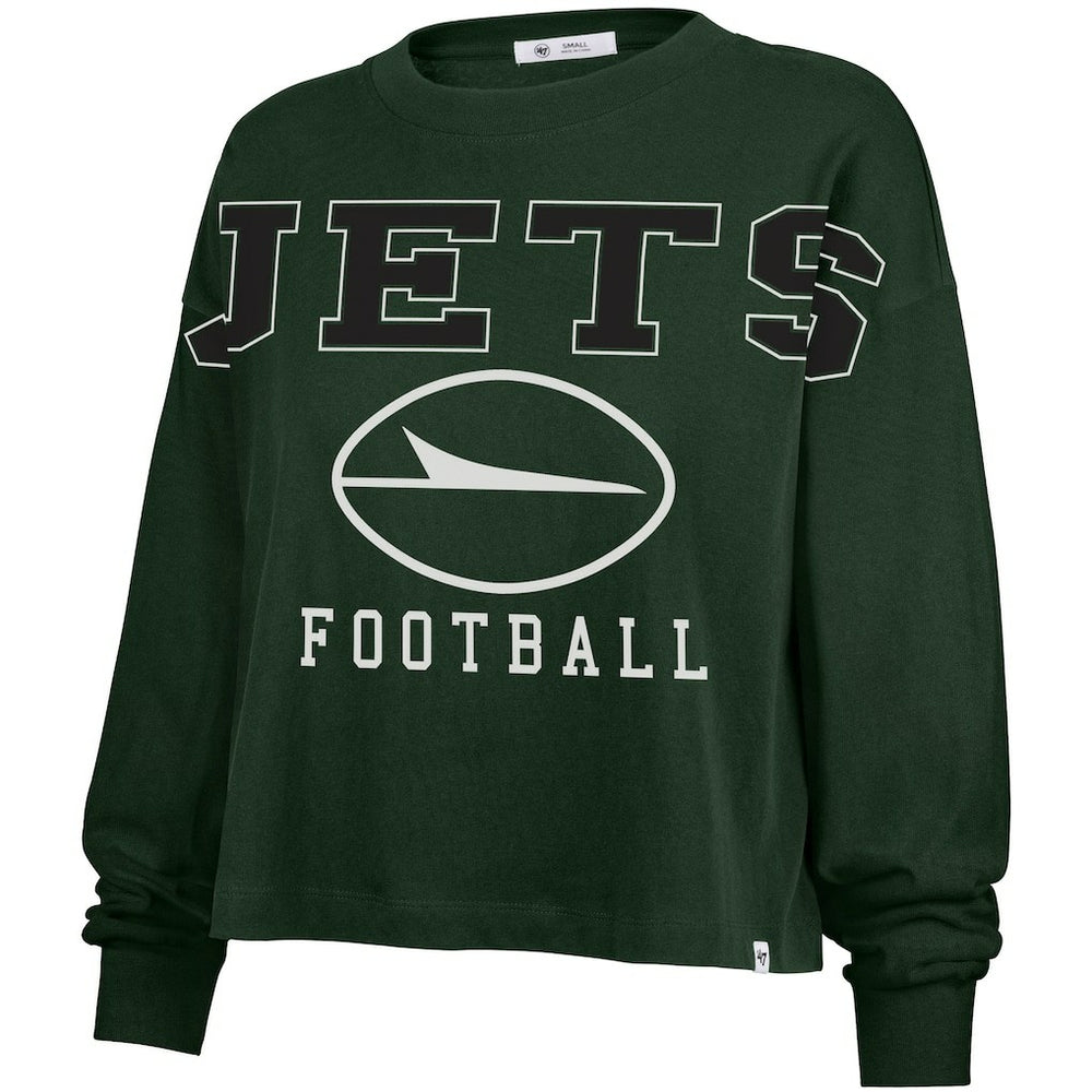 New York Jets '47 Women's Outreach City Oversized Long Sleeve T-Shirt Green - 47 brand