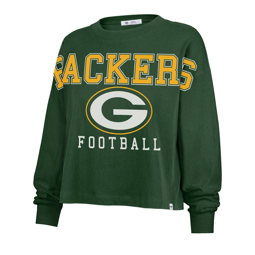 Green Bay Packers '47 Women's Outreach City Oversized Long Sleeve T-Shirt Green - 47 brand