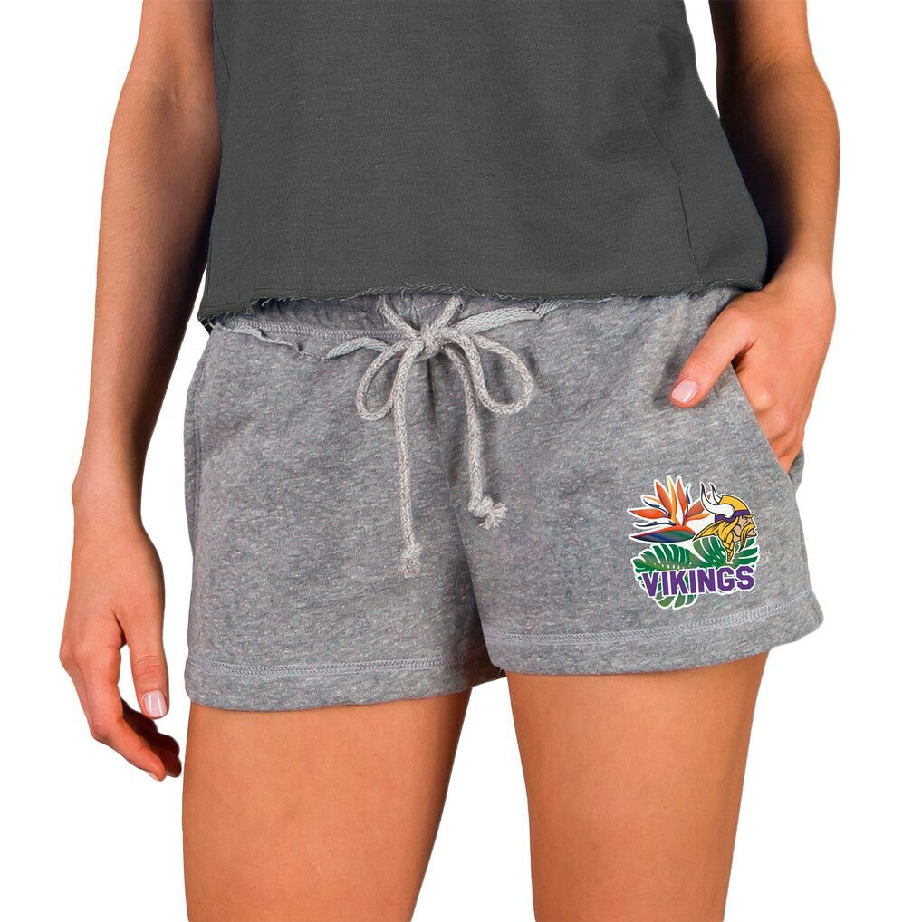Minnesota Vikings Concepts Sport Women's Mainstream Terry Shorts Gray - NFL