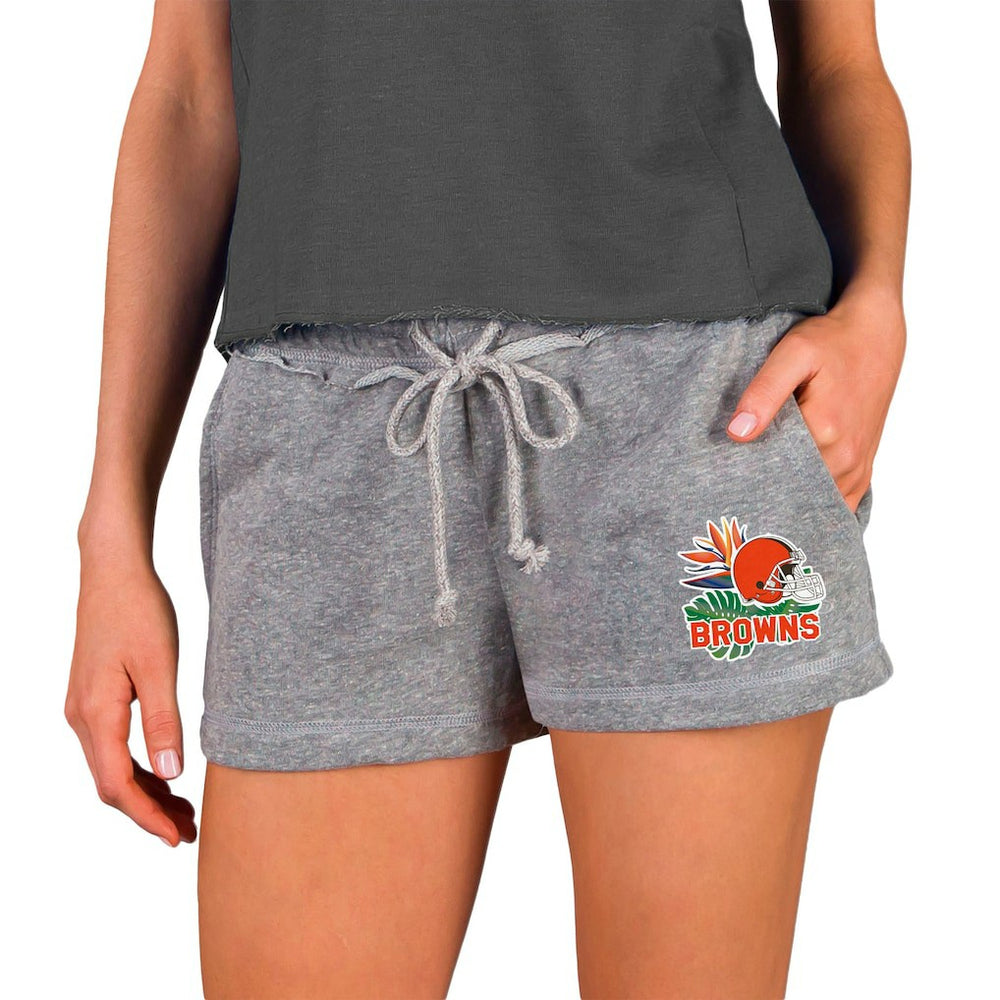 Cleveland Browns Concepts Sport Women's Mainstream Terry Shorts Gray - NFL