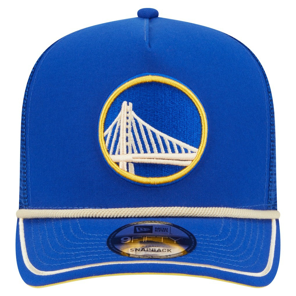 New Era - Golden State Warriors Vintage Team Rope A-Frame 9FIFTY Snapback Hat - Royal