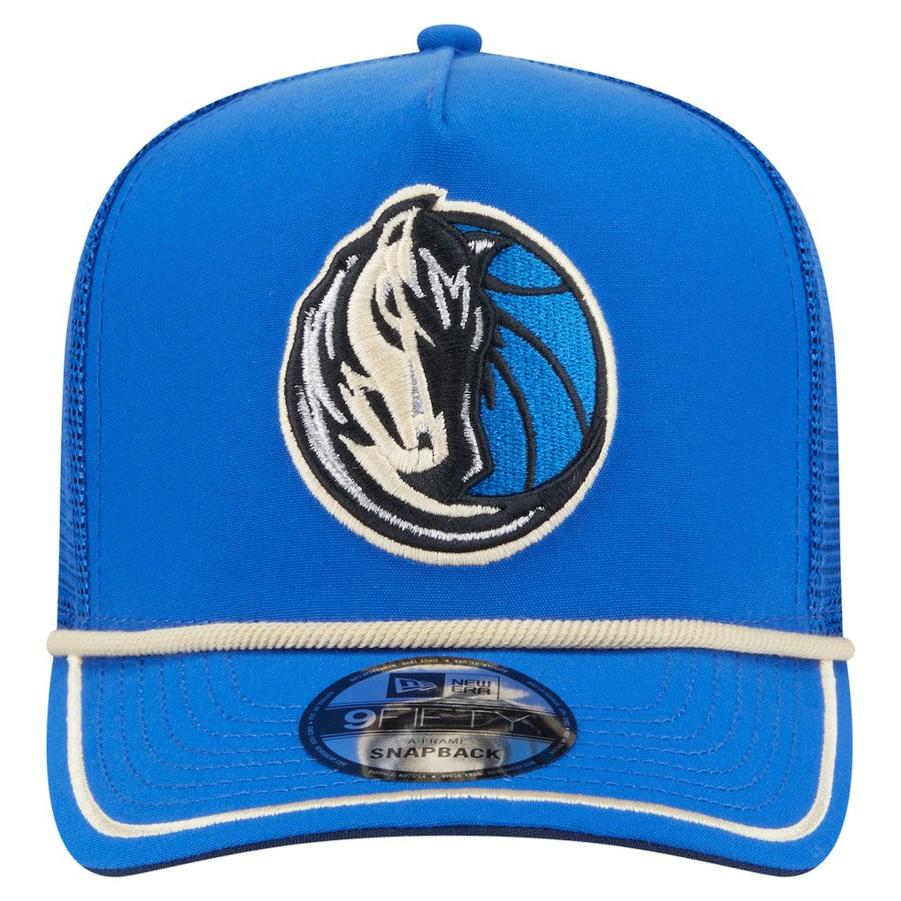 New Era - Dallas Mavericks Vintage Team Rope A-Frame 9FIFTY Snapback Hat - Blue