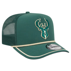 New Era - Milwaukee Bucks Vintage Team Rope A-Frame 9FIFTY Snapback Hat - Hunter Green
