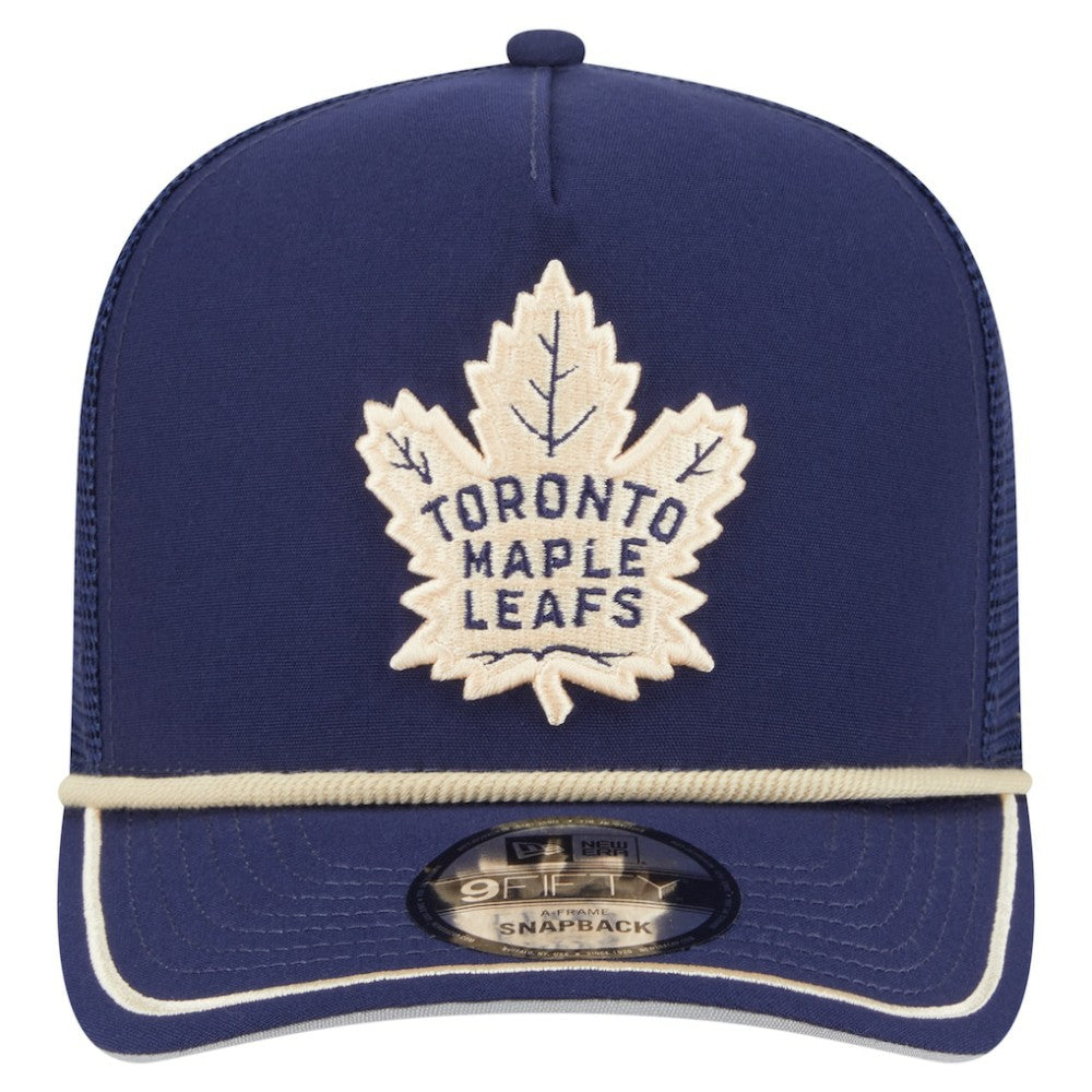 Toronto Maple Leafs - New Era Vintage Team Rope A-Frame 9FIFTY Snapback Hat Blue