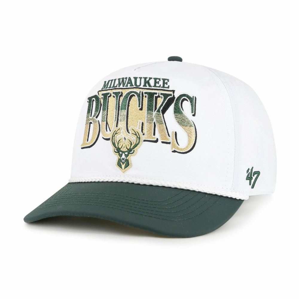 47 brand - Milwaukee Bucks '47 Tribute Two-Tone Hitch Adjustable Hat - White/Hunter Green