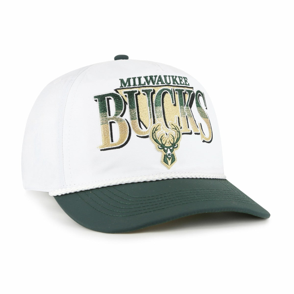47 brand - Milwaukee Bucks '47 Tribute Two-Tone Hitch Adjustable Hat - White/Hunter Green