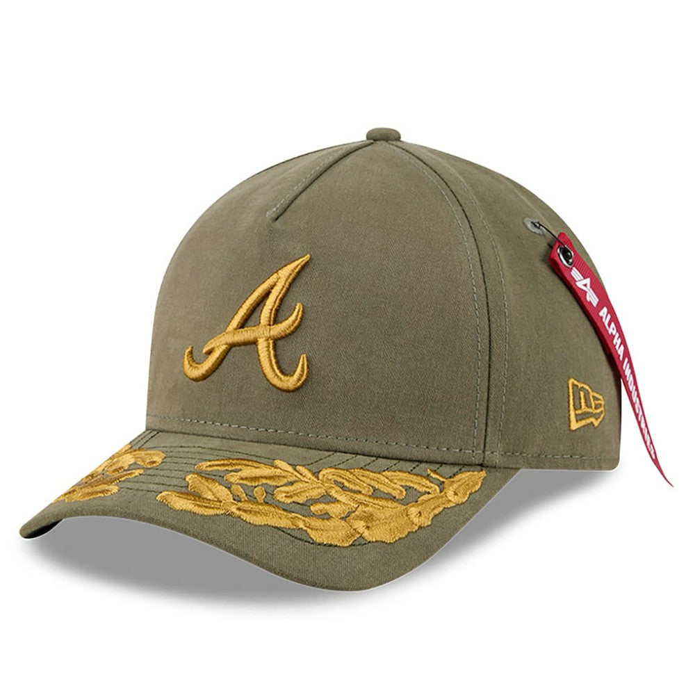 Atlanta Braves New Era x Alpha Industries A-Frame 9FORTY Adjustable Hat Clearance