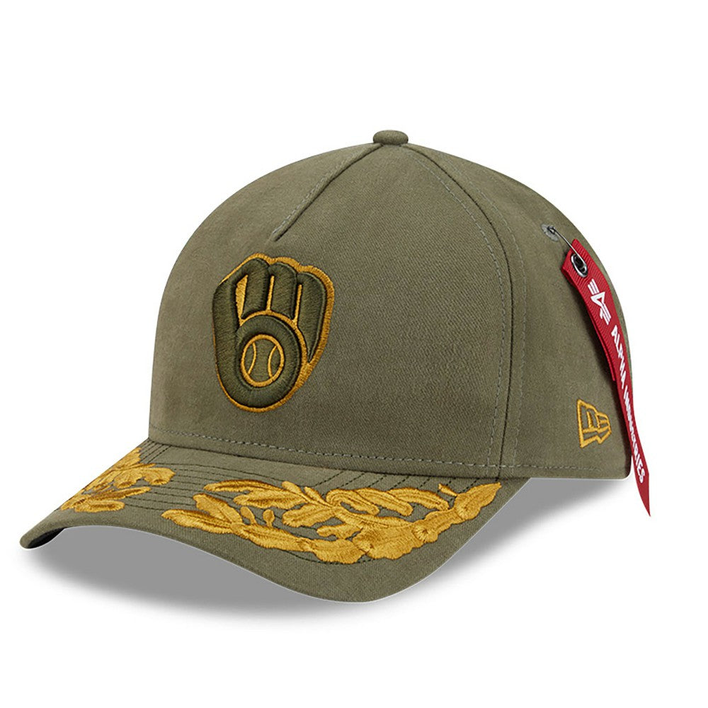Milwaukee Brewers New Era x Alpha Industries A-Frame 9FORTY Adjustable Hat Near Me