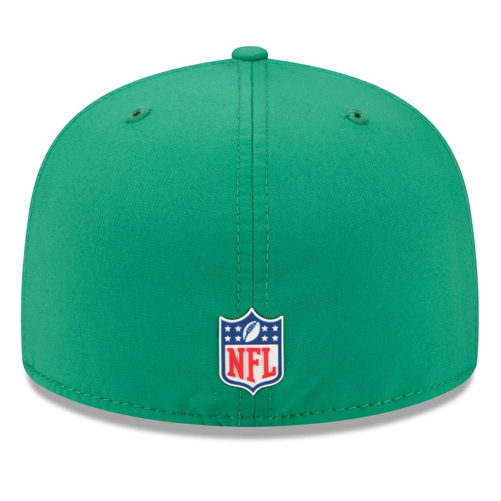 Philadelphia Eagles New Era 2025 Sideline Throwback 59FIFTY Fitted Hat Kelly Green - NFL