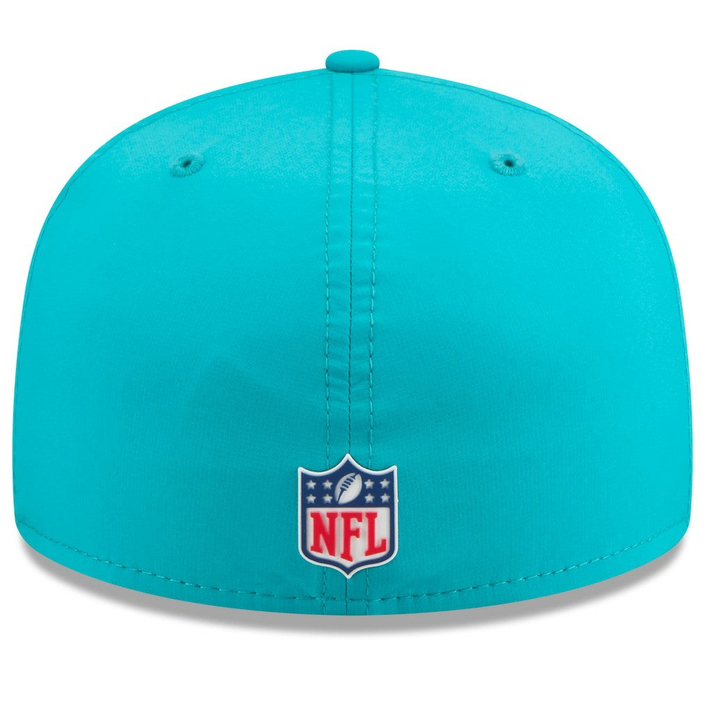 Miami Dolphins New Era 2025 Sideline 59FIFTY Fitted Hat Aqua - NFL