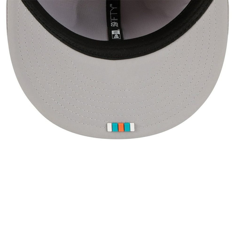 Miami Dolphins New Era 2025 Sideline 59FIFTY Fitted Hat Gray - NFL