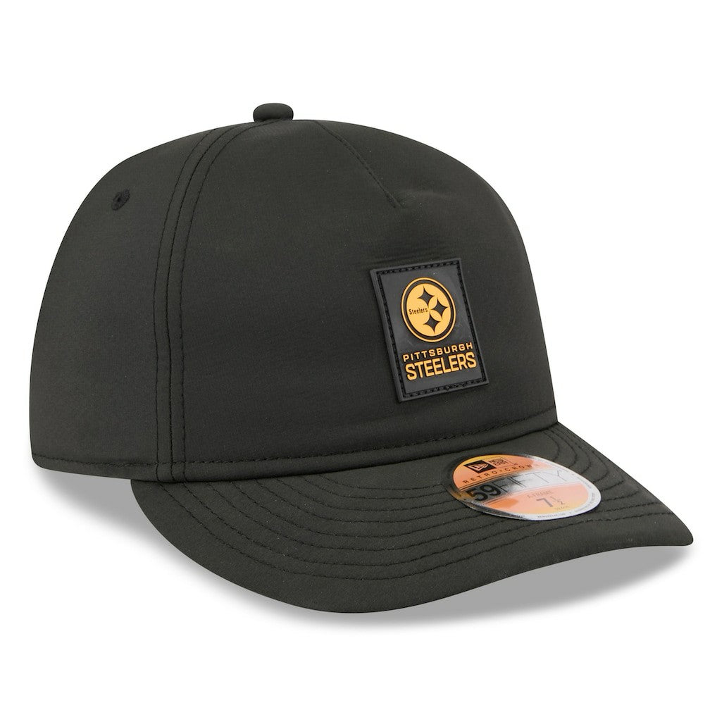 Pittsburgh Steelers New Era 2025 Sideline Retro Crown 59FIFTY Fitted Hat Black - NFL