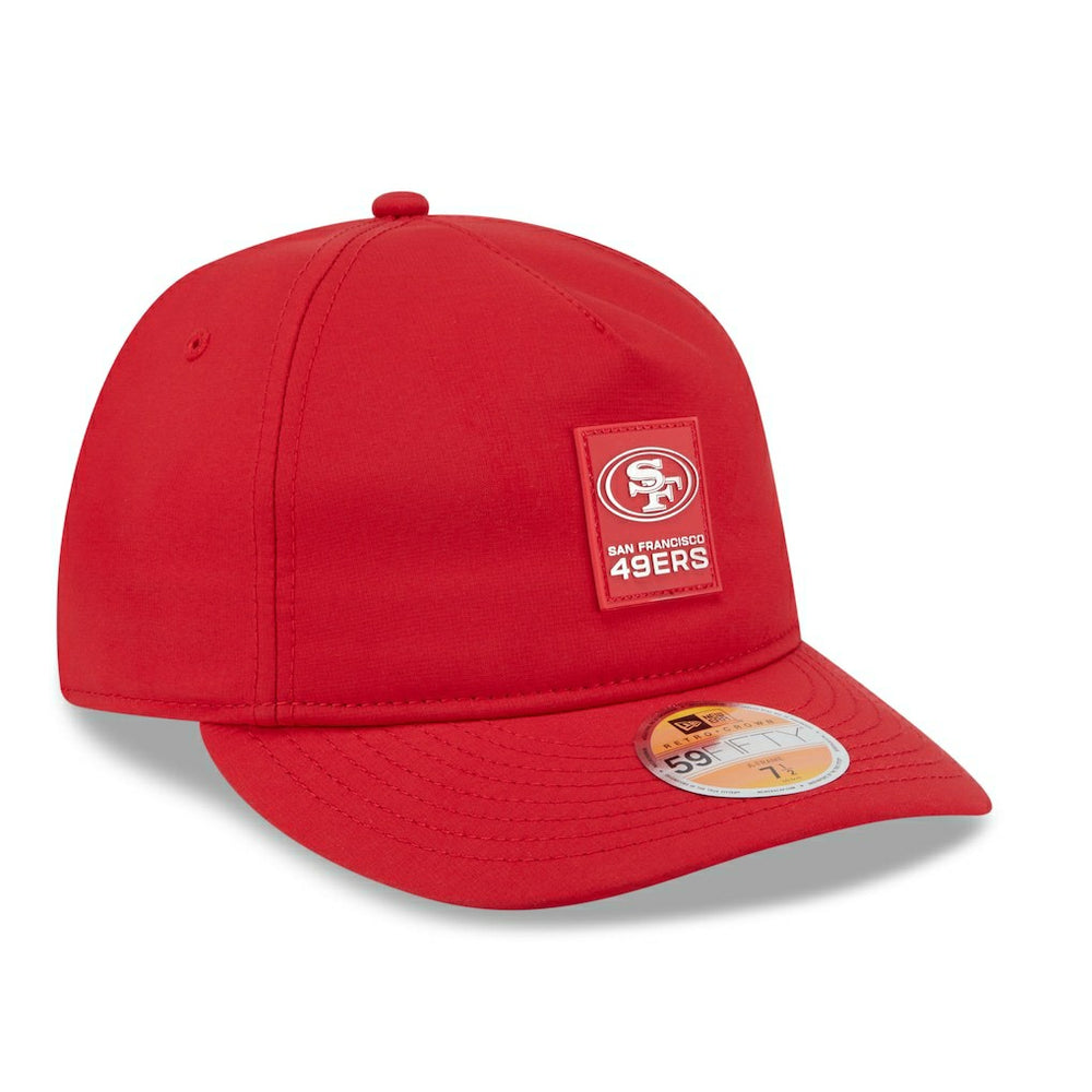 San Francisco 49ers New Era 2025 Sideline Retro Crown 59FIFTY Fitted Hat Scarlet - NFL