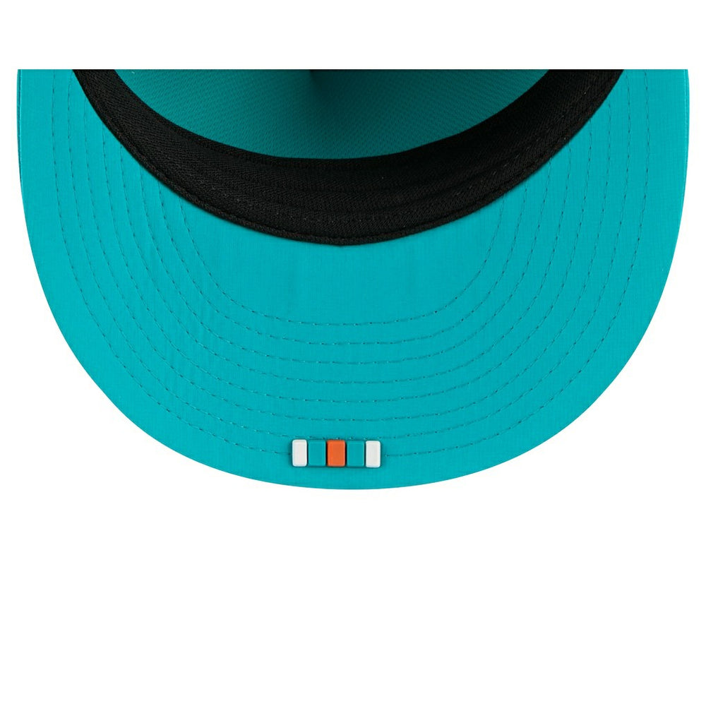 Miami Dolphins New Era 2025 Sideline Retro Crown 59FIFTY Fitted Hat Aqua - NFL