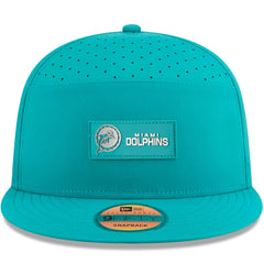 Miami Dolphins New Era 2025 Sideline Throwback Split Panel 9FIFTY Snapback Hat Aqua - NFL