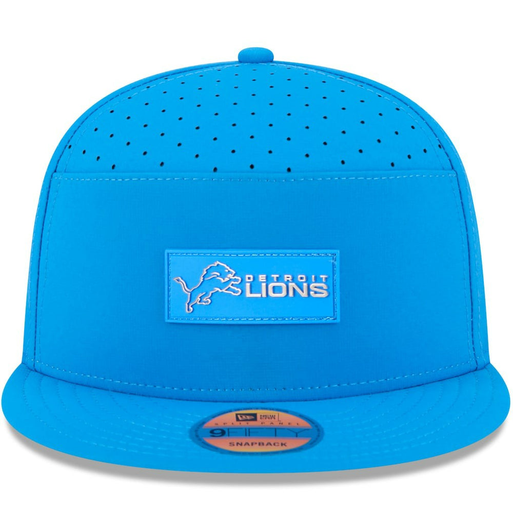 Detroit Lions New Era 2025 Sideline Split Panel 9FIFTY Snapback Hat Blue - NFL