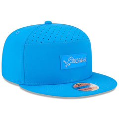 Detroit Lions New Era 2025 Sideline Split Panel 9FIFTY Snapback Hat Blue - NFL