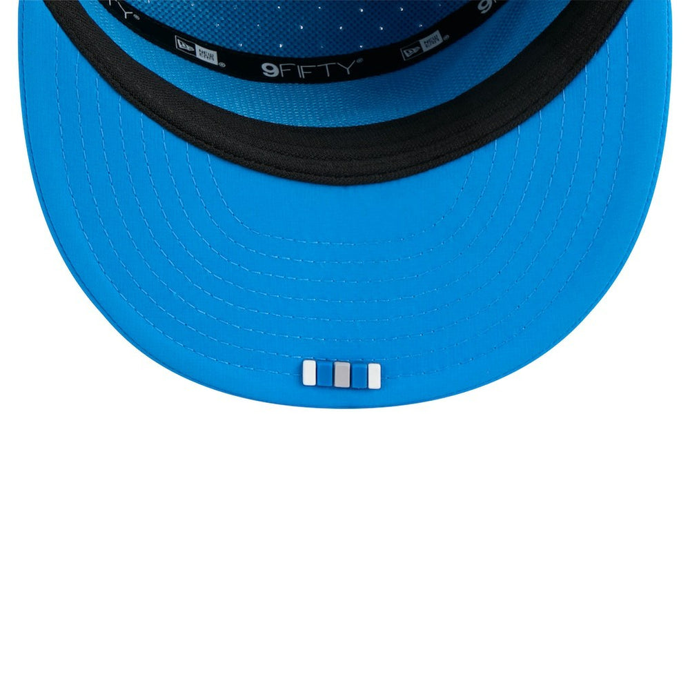 Detroit Lions New Era 2025 Sideline Throwback Split Panel 9FIFTY Snapback Hat Blue - NFL