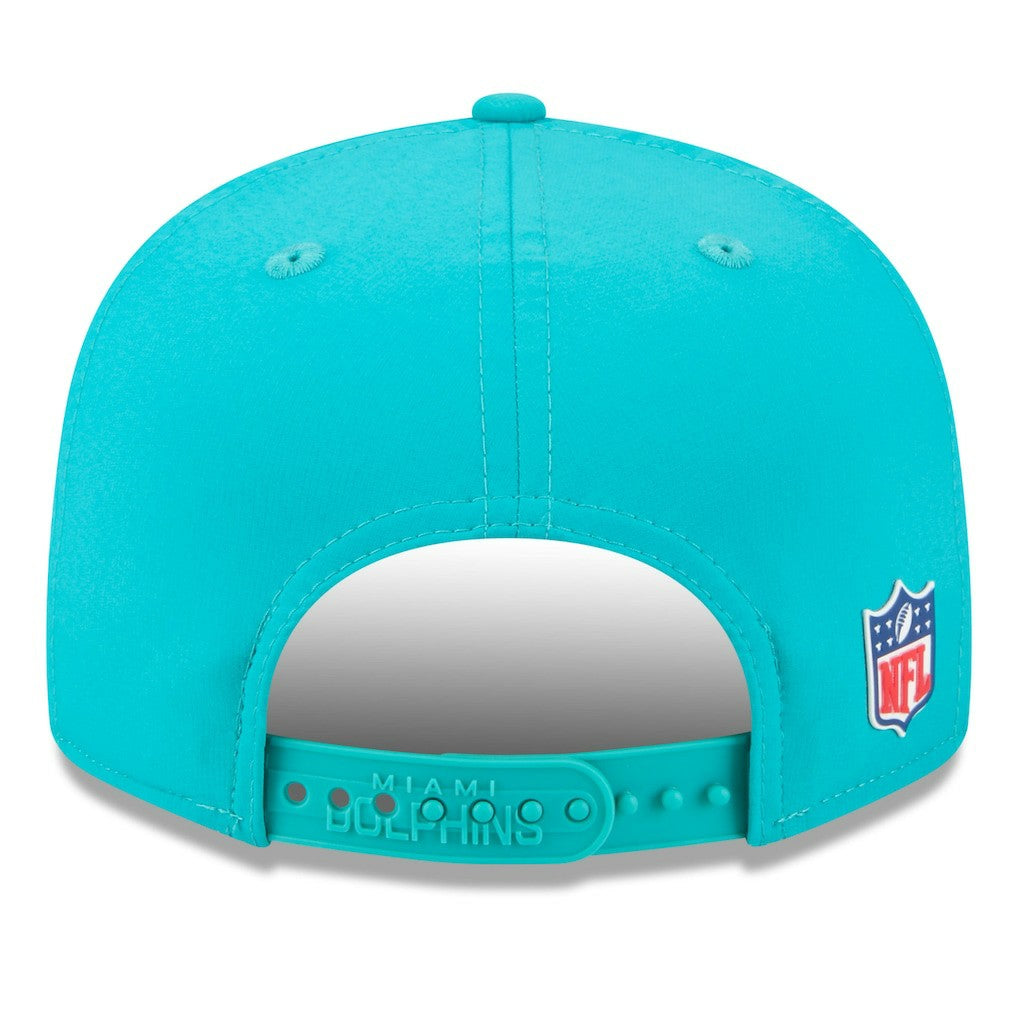 Miami Dolphins New Era 2025 Sideline Split Panel 9FIFTY Snapback Hat Aqua - NFL