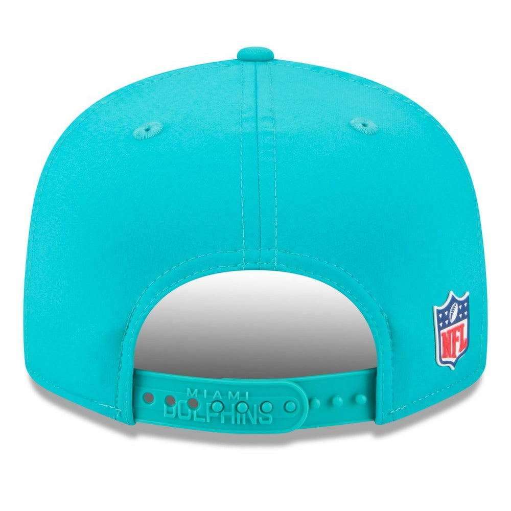 Miami Dolphins New Era 2025 Sideline Split Panel 9FIFTY Snapback Hat Aqua - NFL