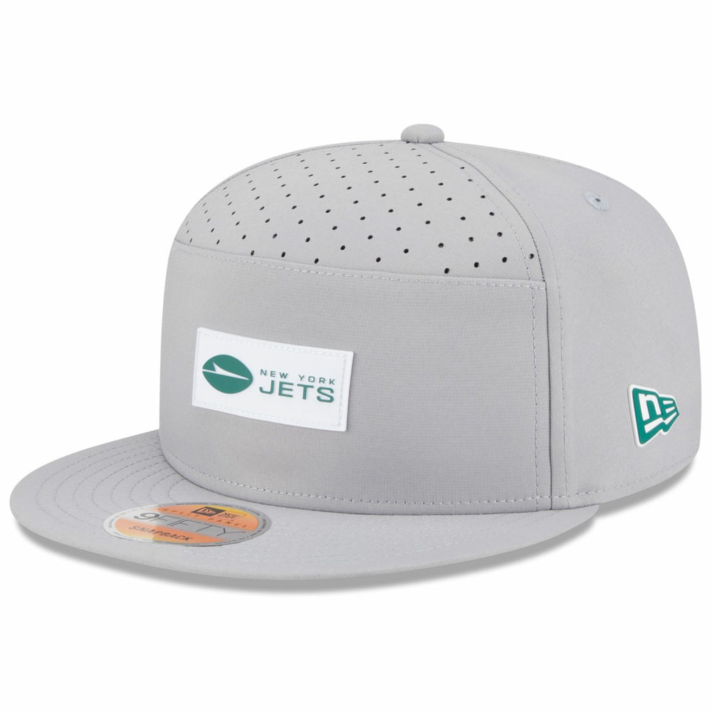 New York Jets New Era 2025 Sideline Split Panel 9FIFTY Snapback Hat Gray - NFL