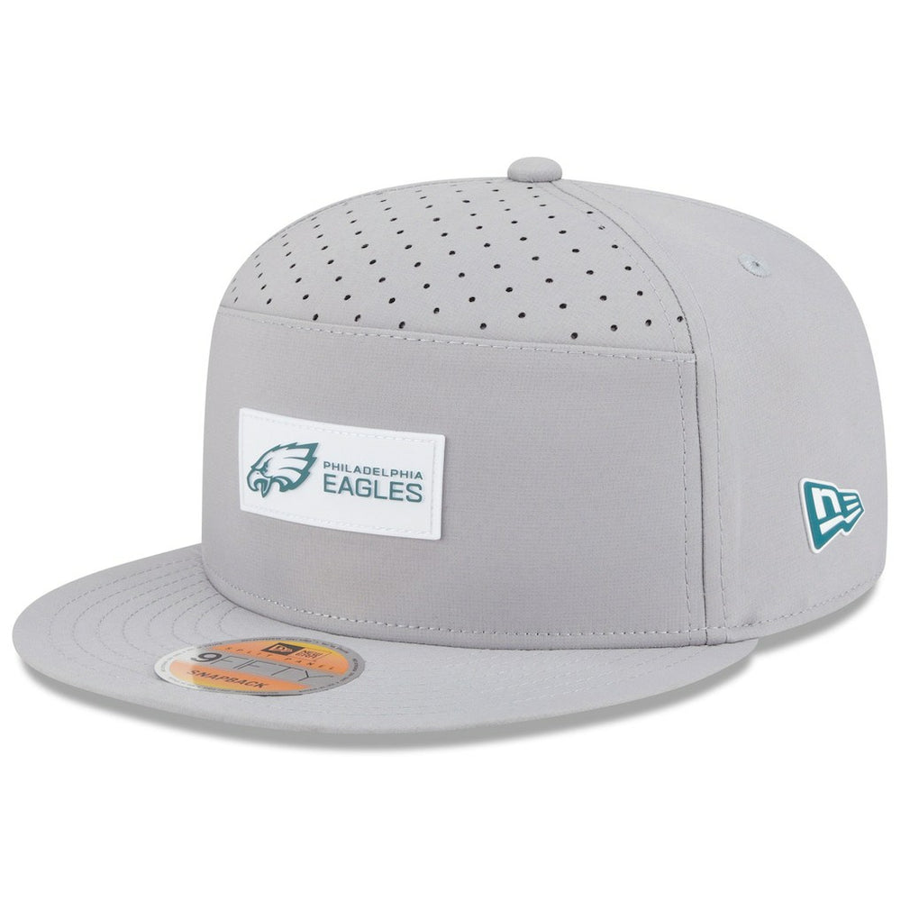 Philadelphia Eagles New Era 2025 Sideline Split Panel 9FIFTY Snapback Hat Gray - NFL