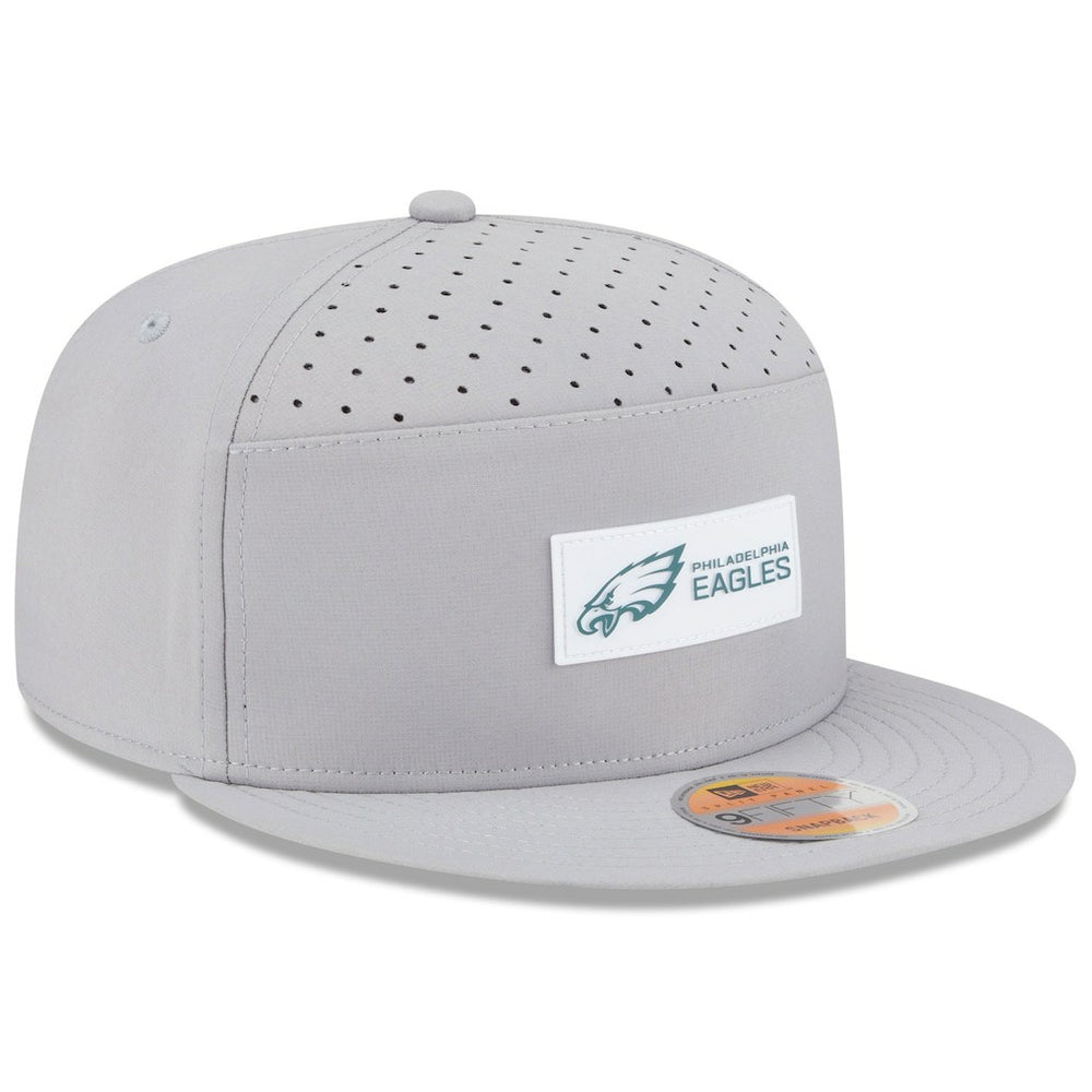 Philadelphia Eagles New Era 2025 Sideline Split Panel 9FIFTY Snapback Hat Gray - NFL