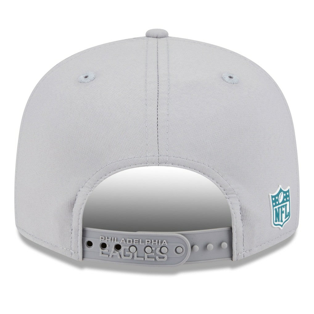 Philadelphia Eagles New Era 2025 Sideline Split Panel 9FIFTY Snapback Hat Gray - NFL