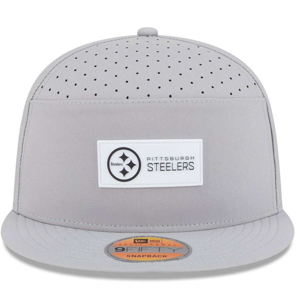 Pittsburgh Steelers New Era 2025 Sideline Split Panel 9FIFTY Snapback Hat Gray - NFL