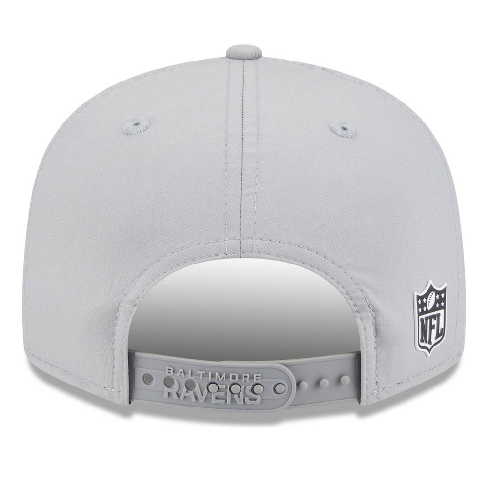 Baltimore Ravens New Era 2025 Sideline Split Panel 9FIFTY Snapback Hat Gray - NFL