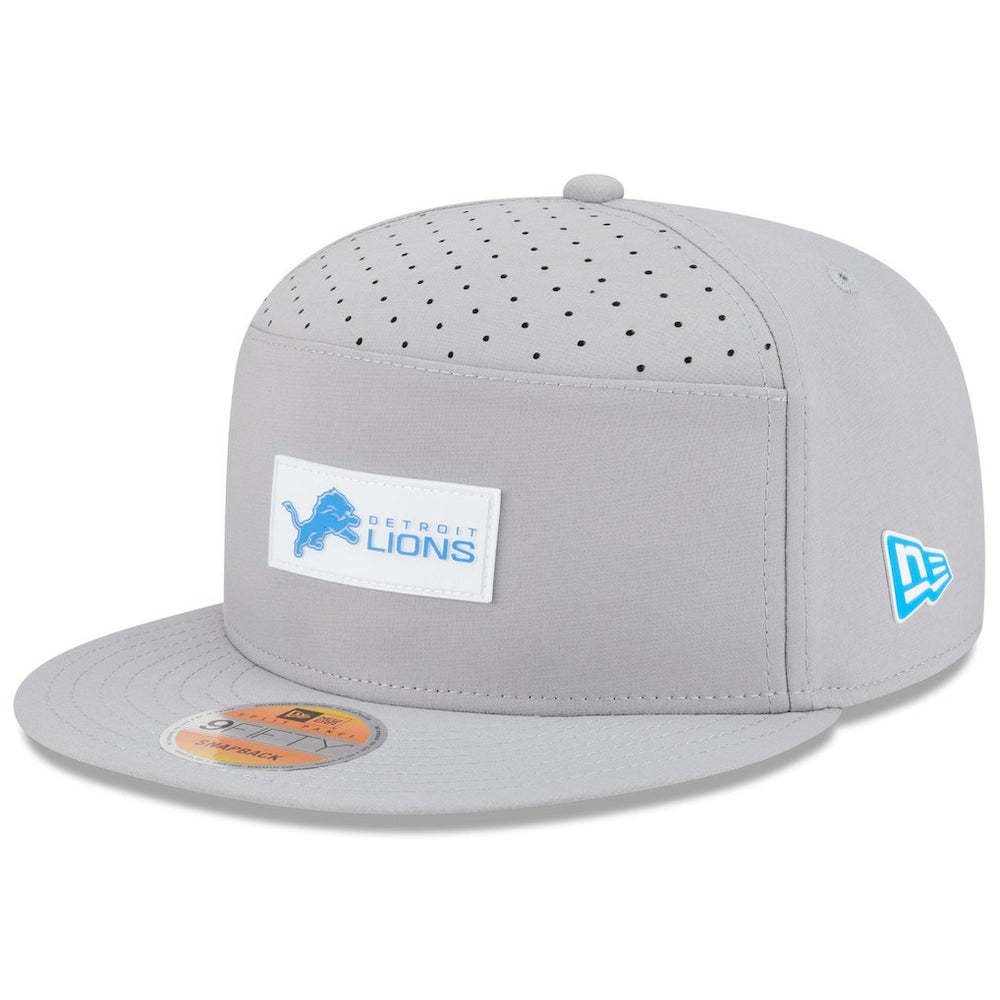 Detroit Lions New Era 2025 Sideline Split Panel 9FIFTY Snapback Hat Gray - NFL