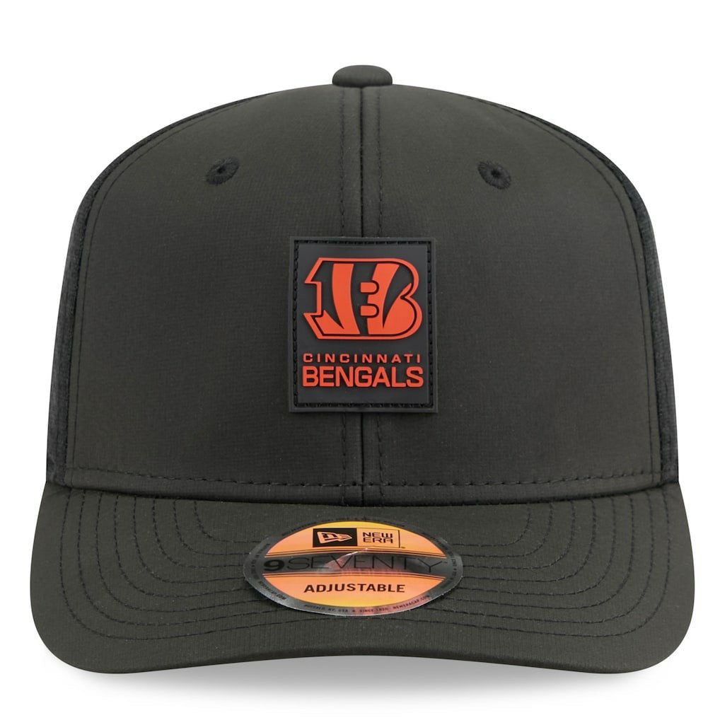 Cincinnati Bengals New Era 2025 Sideline 9SEVENTY Trucker Adjustable Hat Black - NFL