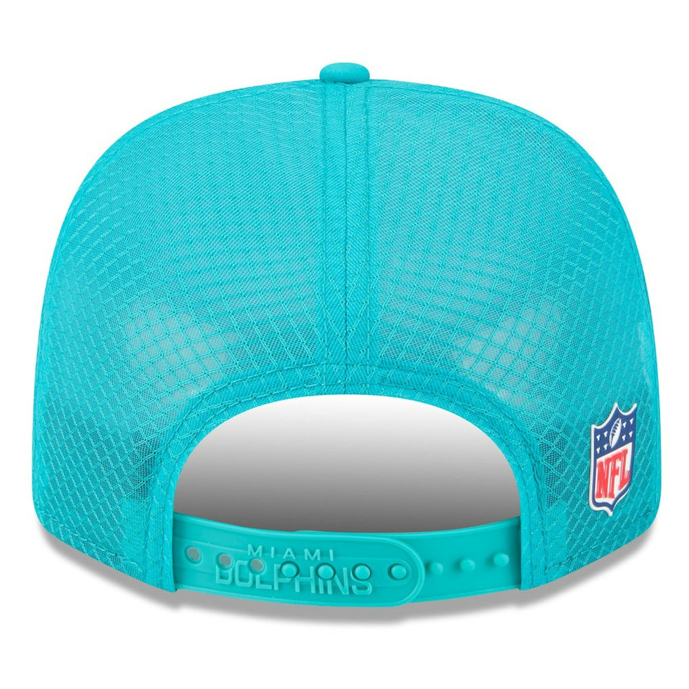 Miami Dolphins New Era 2025 Sideline 9SEVENTY Trucker Adjustable Hat Aqua - NFL