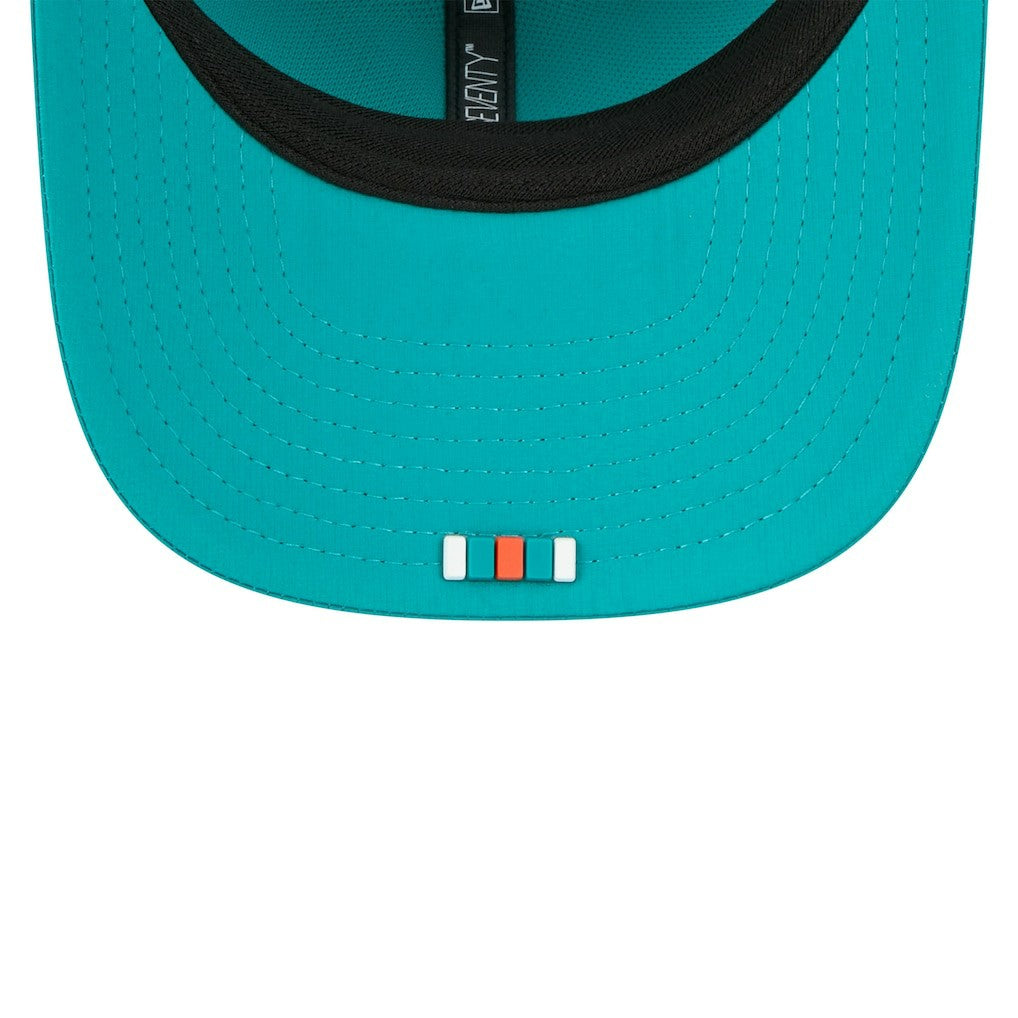 Miami Dolphins New Era 2025 Sideline Throwback 9SEVENTY Trucker Adjustable Hat Aqua - NFL