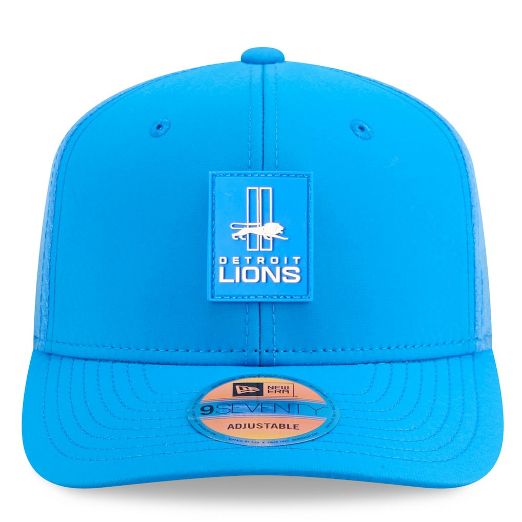 Detroit Lions New Era 2025 Sideline Throwback 9SEVENTY Trucker Adjustable Hat Blue - NFL