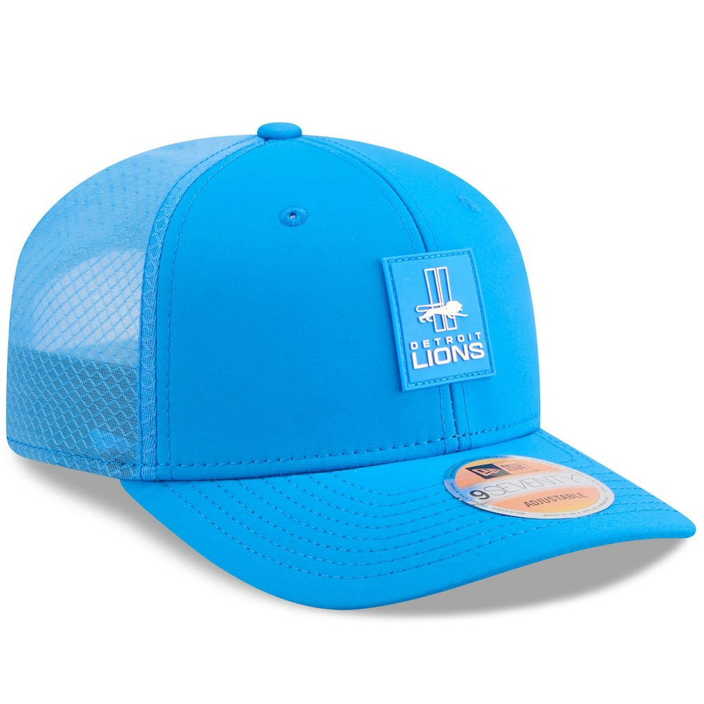 Detroit Lions New Era 2025 Sideline Throwback 9SEVENTY Trucker Adjustable Hat Blue - NFL