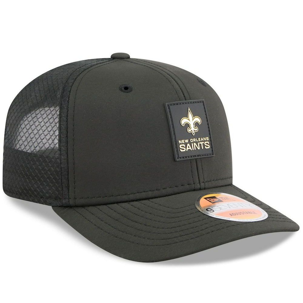 New Orleans Saints New Era 2025 Sideline 9SEVENTY Trucker Adjustable Hat Black - NFL