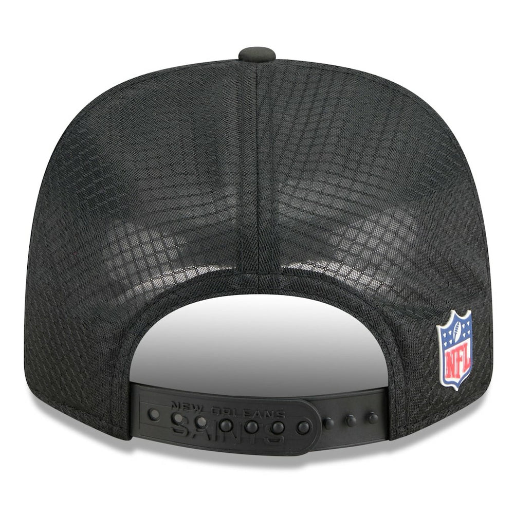 New Orleans Saints New Era 2025 Sideline 9SEVENTY Trucker Adjustable Hat Black - NFL